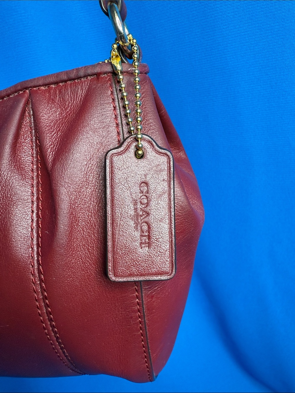 GORGEOUS COACH NEW YORK CRIMSON COLETTE CROSSBODY / SWINGPACK / SHOULDER BAG - Picture 5 of 17